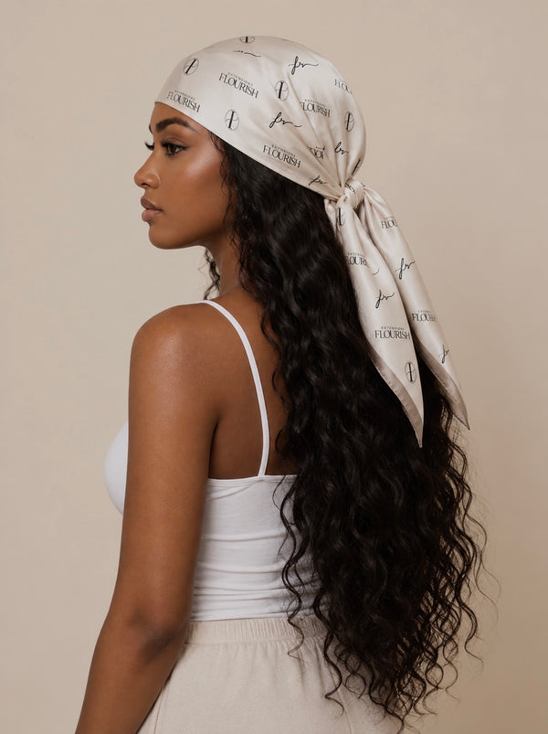 The Flourish Signature Satin Scarf